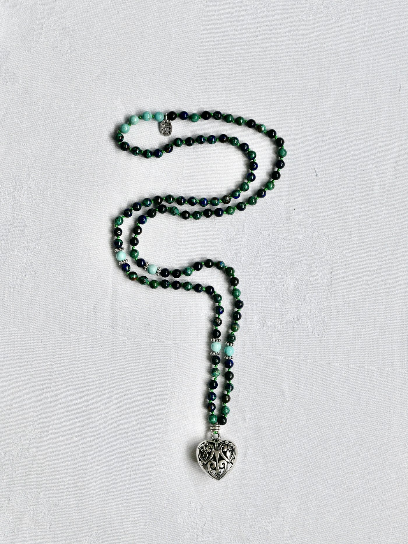 Collana Mala di Azzurrite-Malachite